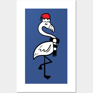 Christmas Flamingo Posters and Art